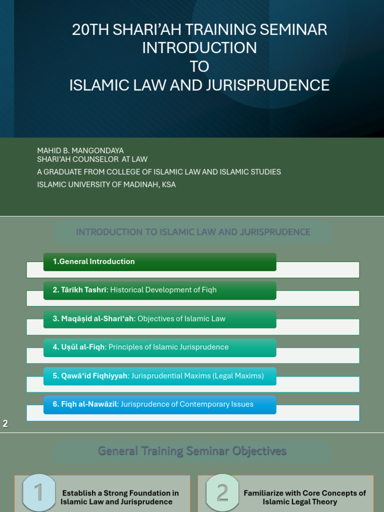 Islamic Law Training Seminar Overview | PDF | Hajj | God In Islam