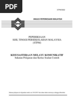 Download 922 SP Kesusasteraan Melayu Komunikatif28mac2012 by Aam Last GoKu SN94044578 doc pdf