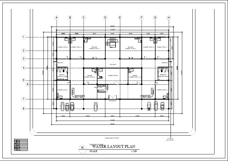 Water Layout Plan for Commercial Space | PDF