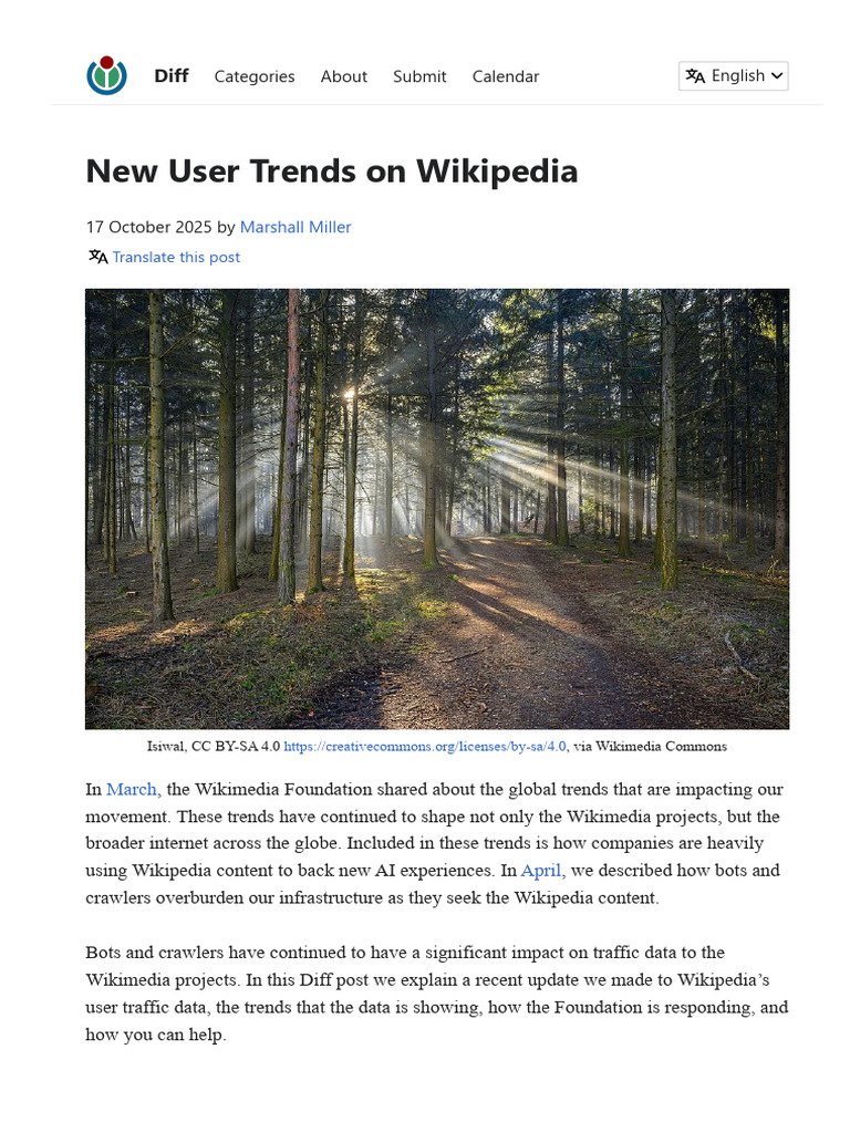 Wikipedia User Trends and AI Impact | PDF | Wikipedia | Internet