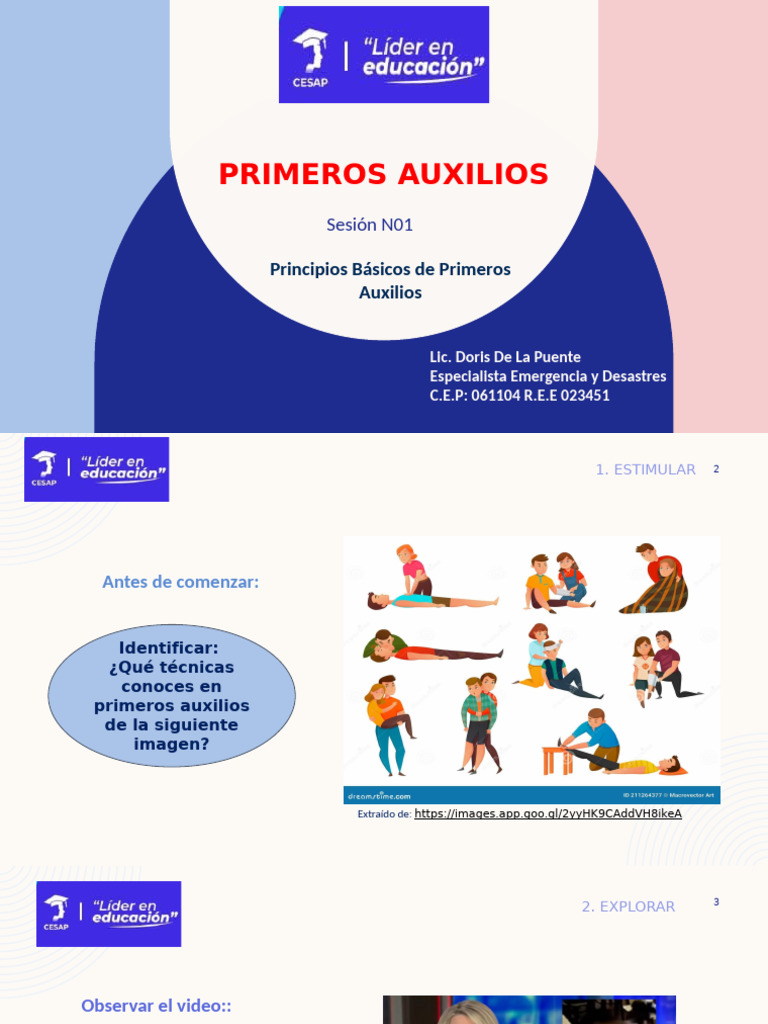Principios de Primeros Auxilios y Bioseguridad | PDF | Salud pública ...