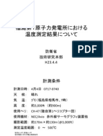 4月4日 福島第１原子力発電所における温度測定結果について（PDF - 371KB）