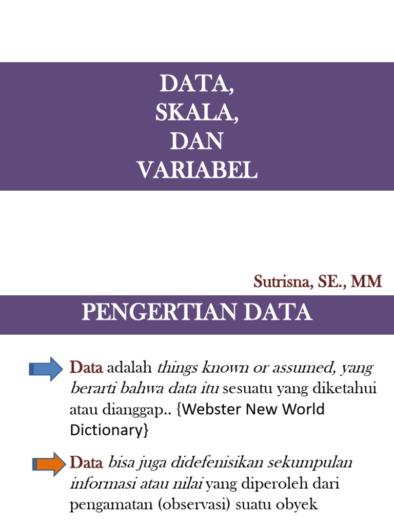 Pengertian dan Jenis Data dalam Penelitian | PDF
