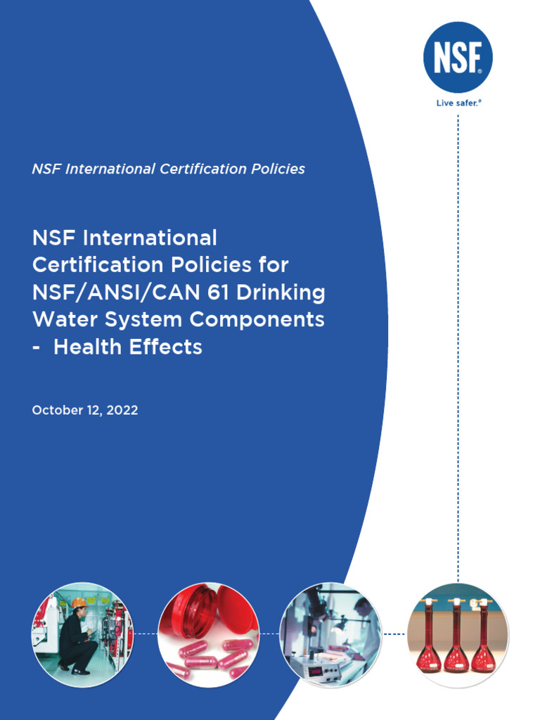 NSF Certification Policies for Water Components | PDF | Regulatory ...