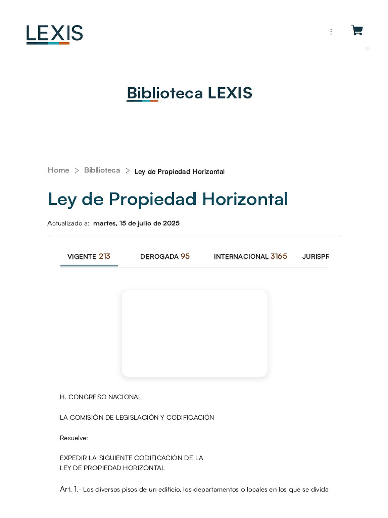 Ley de Propiedad Horizontal 2025 | PDF | Condominio | Propiedad