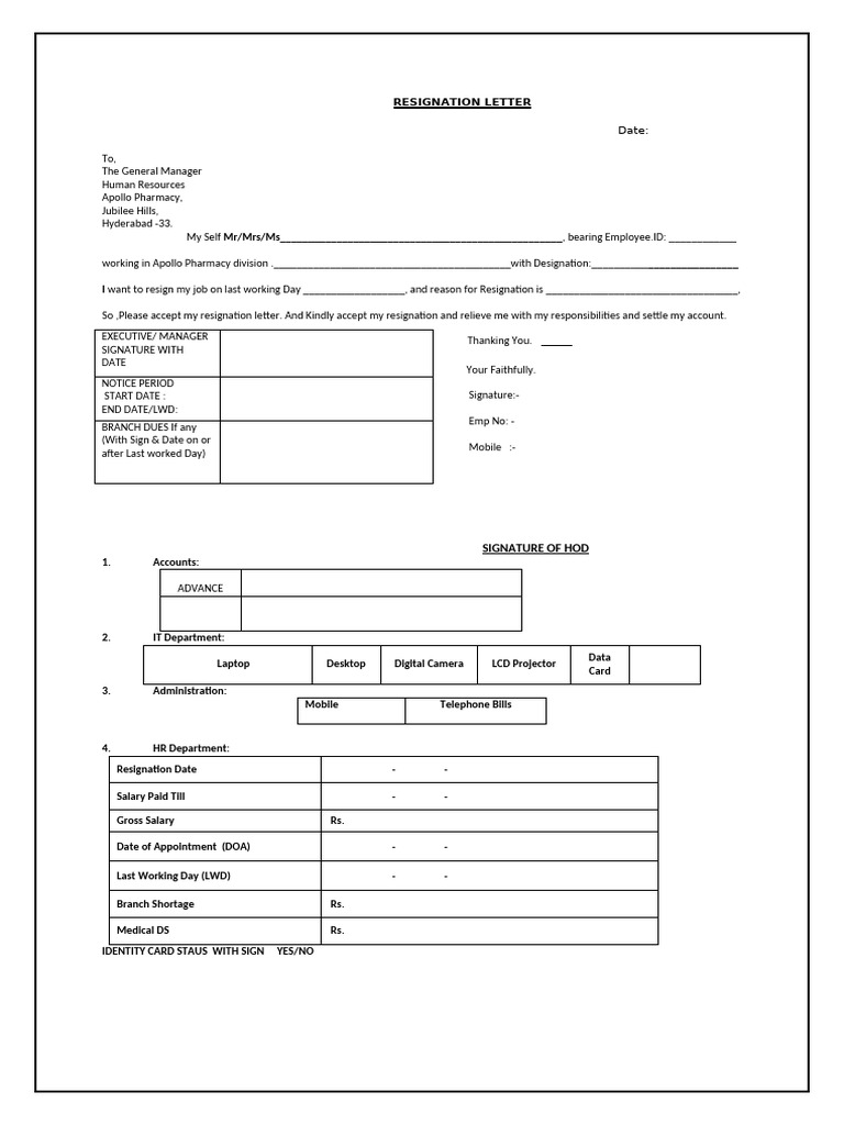 Resign Letter Soft | PDF