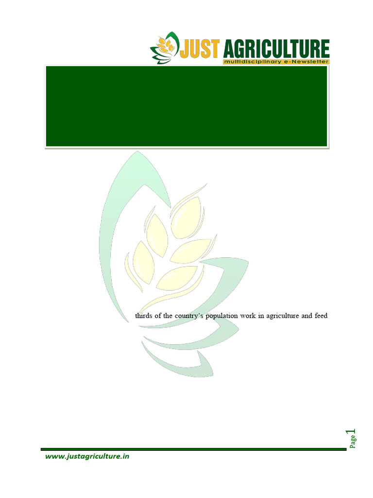 Key Challenges in Indian Agriculture | PDF | Agriculture | Cost Of Living