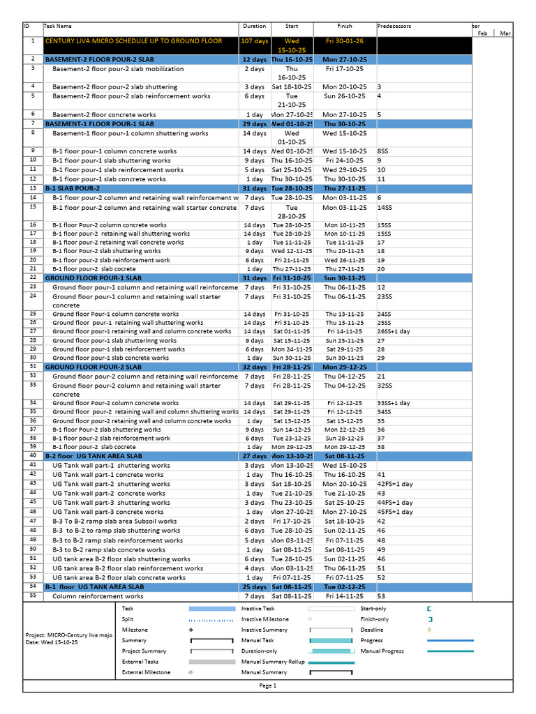 Liva Micro Schedule Up To GF | PDF | Pedestrian Infrastructure | Floors