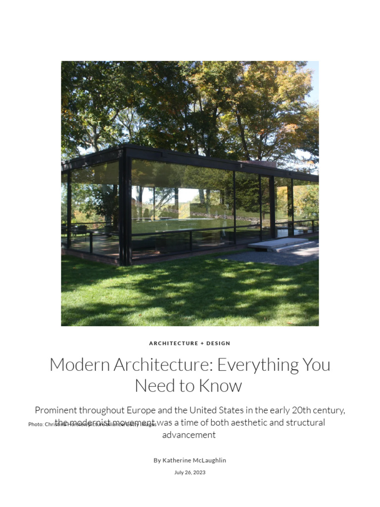 Modern Architecture: Key Features & History | PDF | Modernism ...