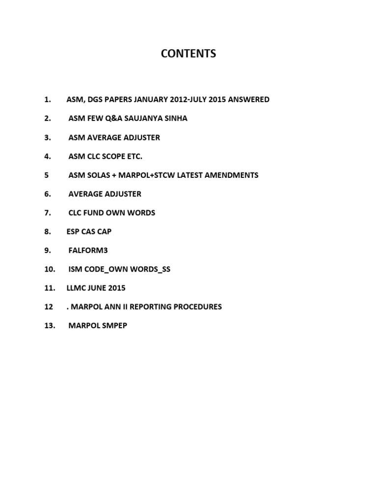 ASM DGS Papers Q&A: 2012-2015 Insights | PDF | Bill Of Lading | Water ...