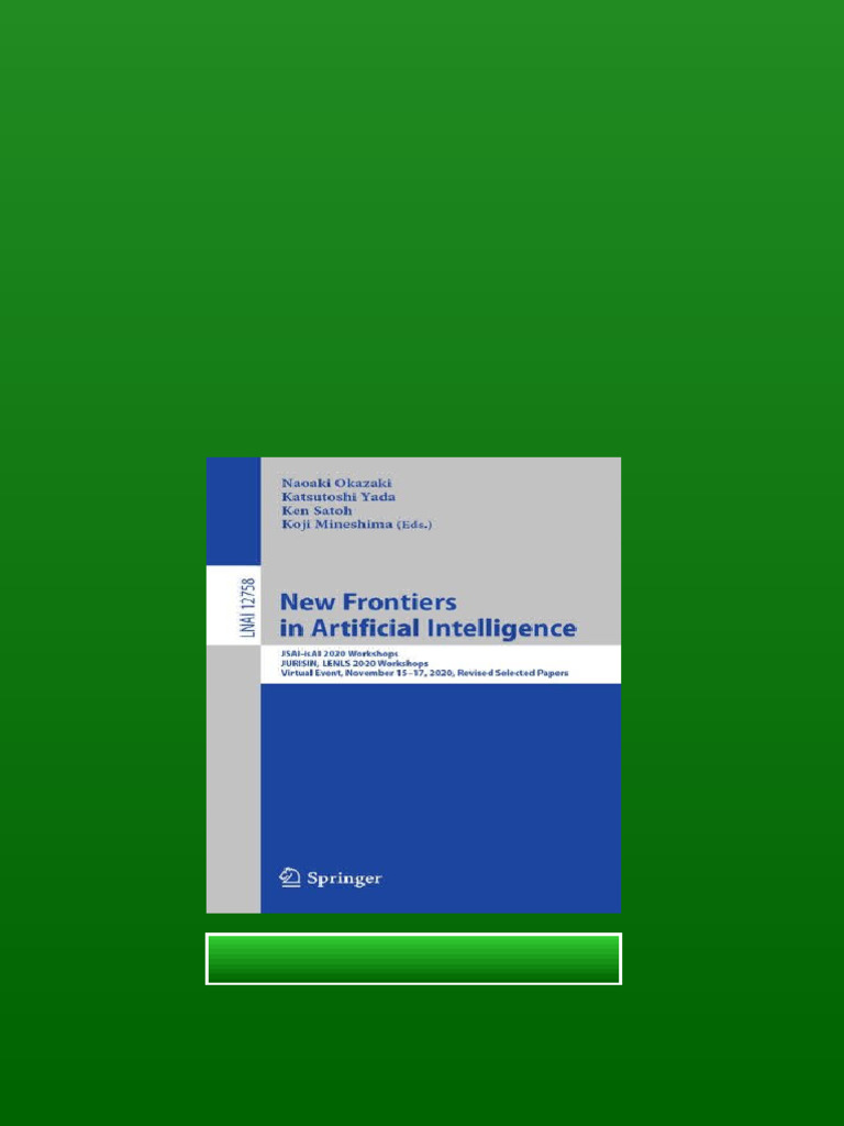 New Frontiers In Artificial Intelligence Jsaiisai 2020 Workshops 1st Ed ...