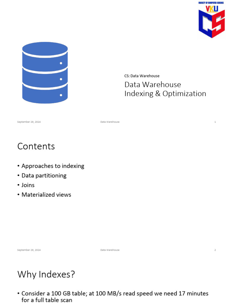 Lecture04 Indexing and Optimization | PDF | Database Index | Table ...