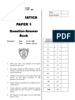 S2 07-08 Maths Paper 1yearly