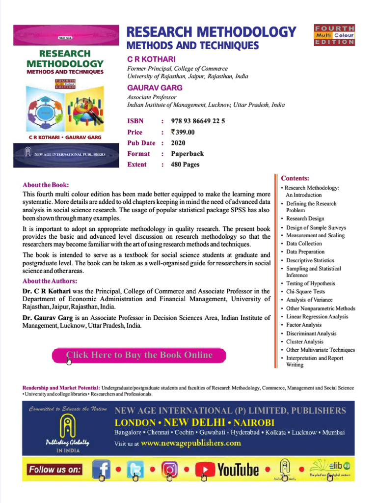 Research Methodology 4th Edition Guide | PDF | Analysis Of Variance ...
