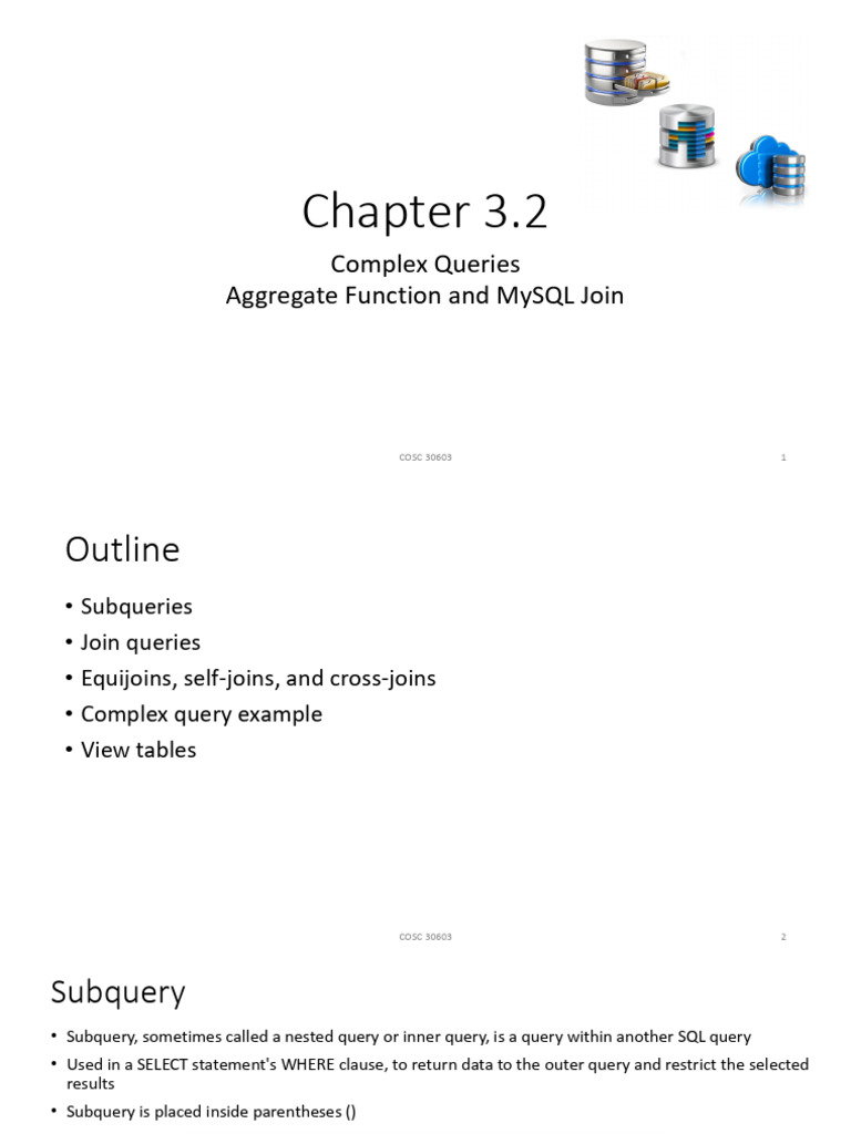 MySQL Complex Queries and Joins | PDF | Table (Database) | Databases