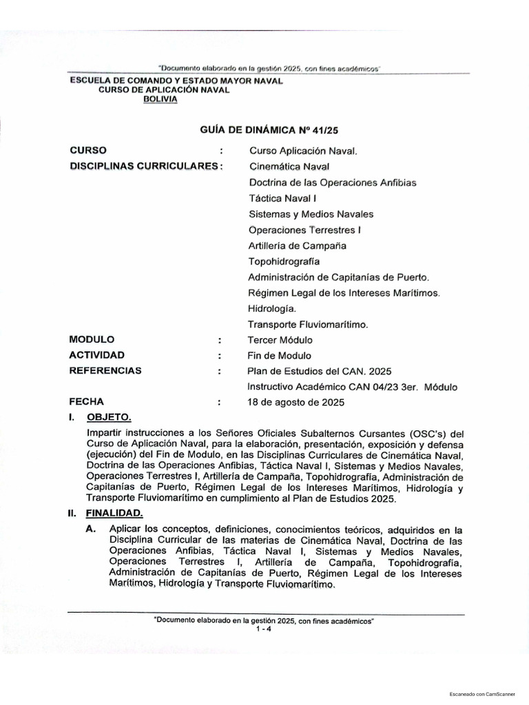 Guia Dinámica 4125 | PDF