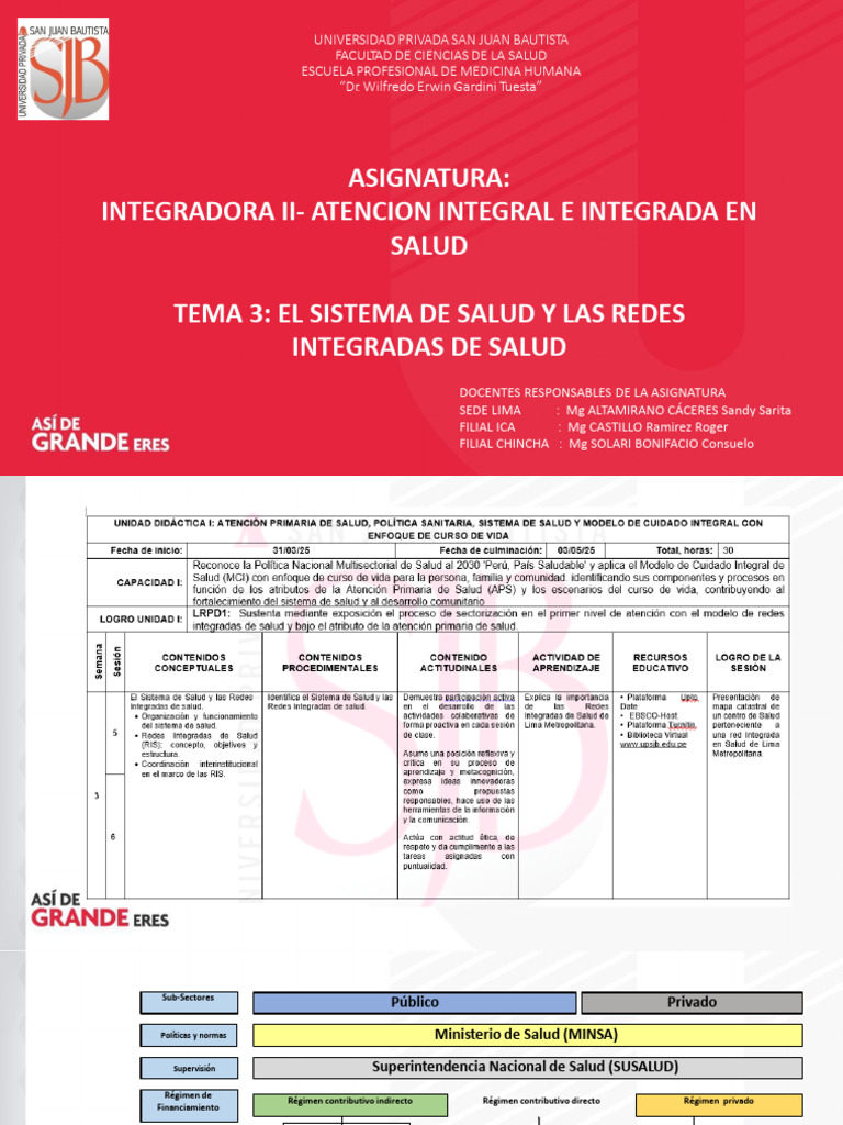 Sistema de Salud y Redes Integradas en Perú | PDF | Cuidado de la salud ...