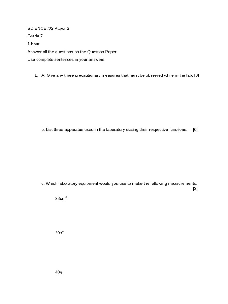 Science Pp2 (G7) | PDF | Chemistry | Chemical Substances