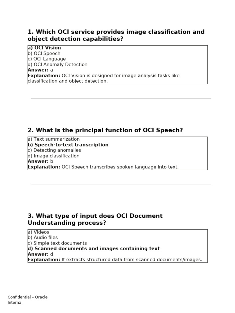 Oracle OCI AI Services Overview | PDF | Deep Learning | Machine Learning
