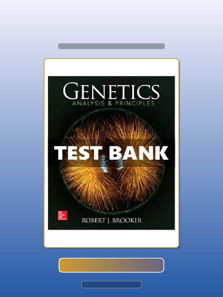 Ultimate Bundle Genetics Analysis and Principles 5th Edition Brooker ...