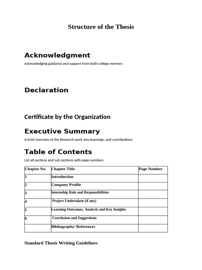 MBA Thesis Structure and Guidelines | PDF | Thesis