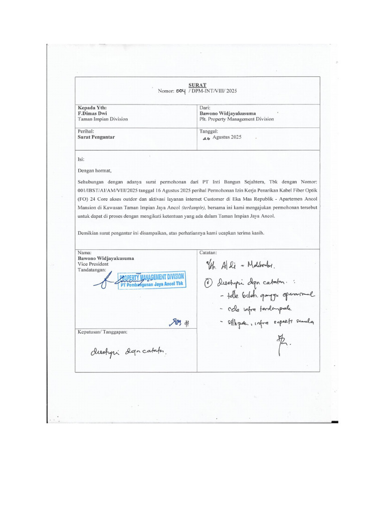 SIK MyRep Apartment Ancol Mansion Full Approved | PDF