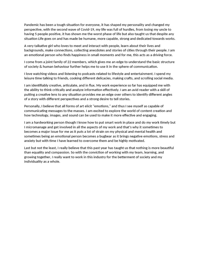 Edelman Assignment | PDF | Emotions | Psychology