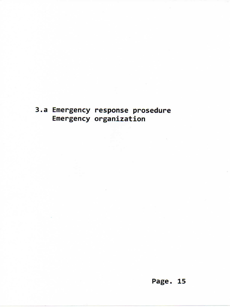 3.a Emergency Response Prosedure | PDF