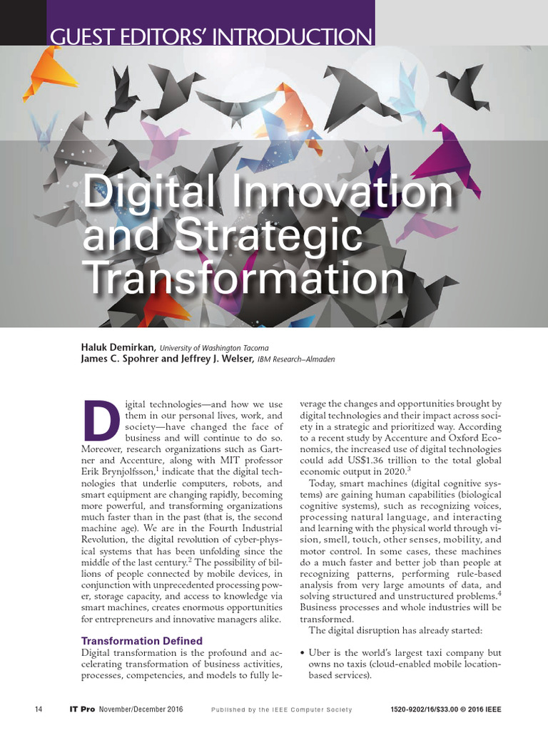 Digital Transformation in Business | PDF | Innovation | Artificial ...