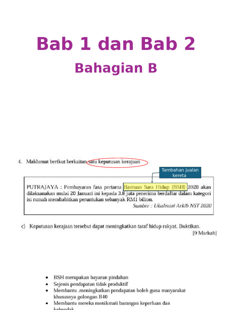 Bab 1 Bab 2 Bahagian B | PDF