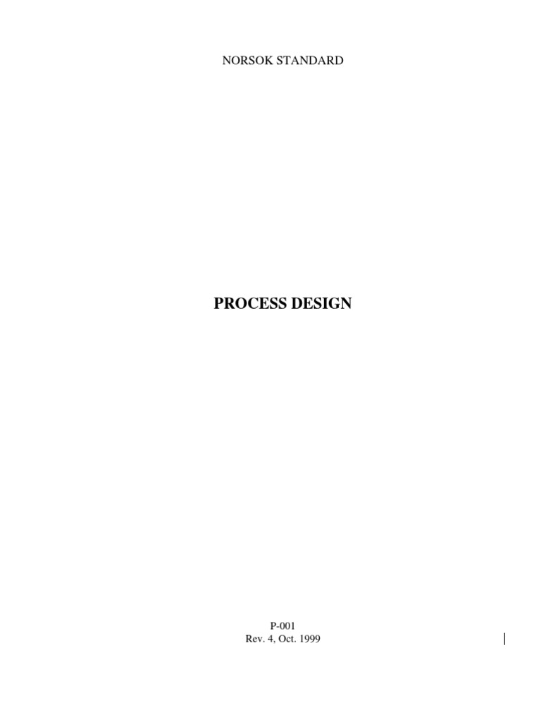 NORSOK P-001: Process Design Standards | PDF | Pump | Pipe (Fluid ...