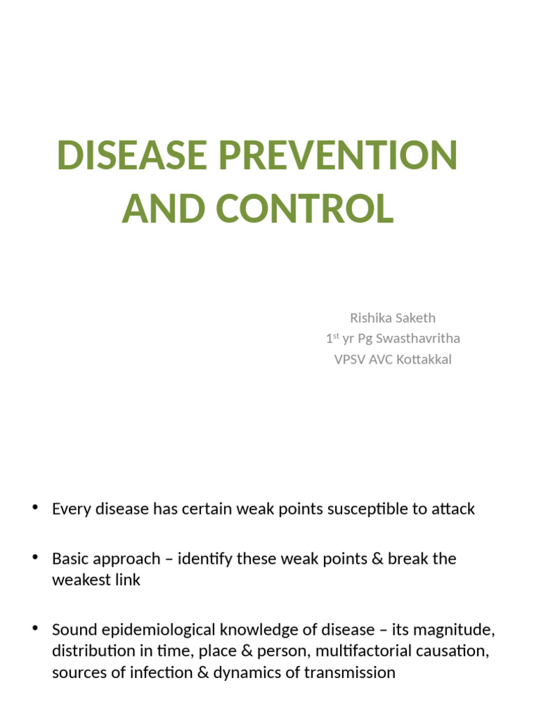 Disease Prevention and Control Strategies | PDF | Vaccines | Infection