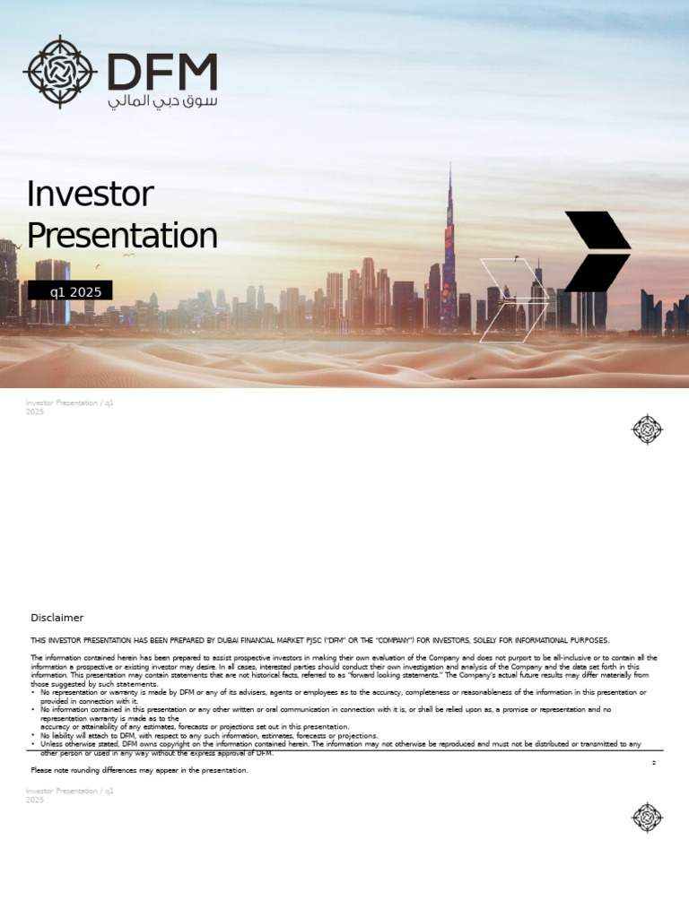 DFM Investor Presentation | PDF | Securities (Finance) | Business