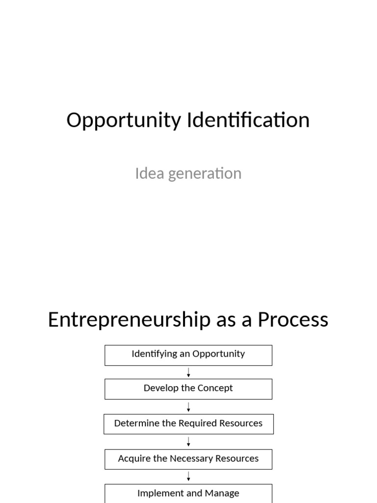 Identifying Business Opportunities Guide | PDF | Entrepreneurship ...