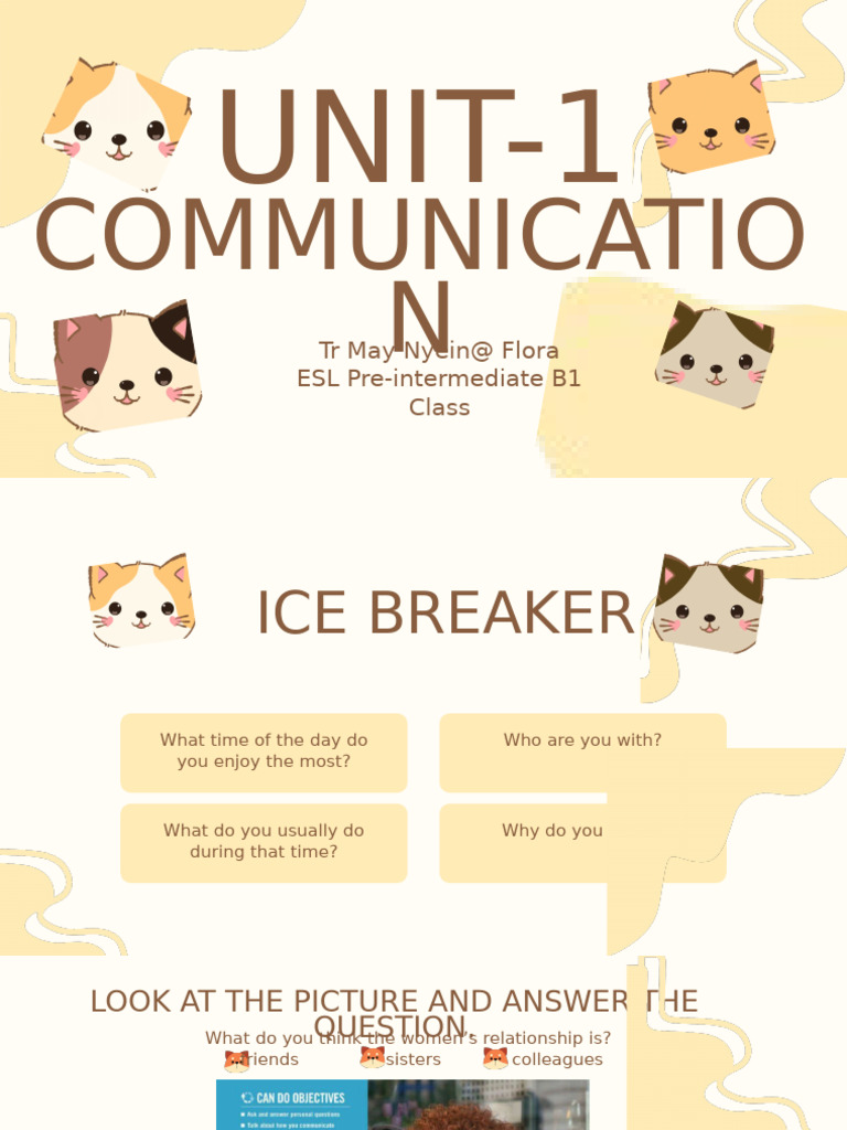 Unit-1 Communicating ESL B1 Adults | PDF | English Language ...