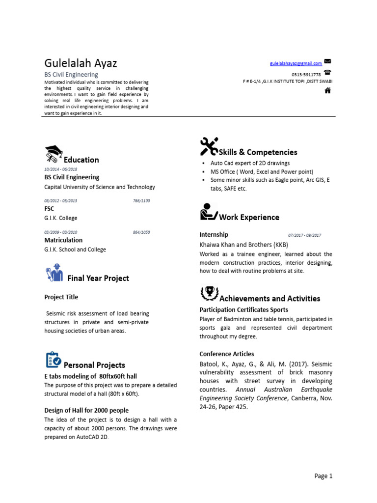 CV template (1) (1) | PDF | Engineering