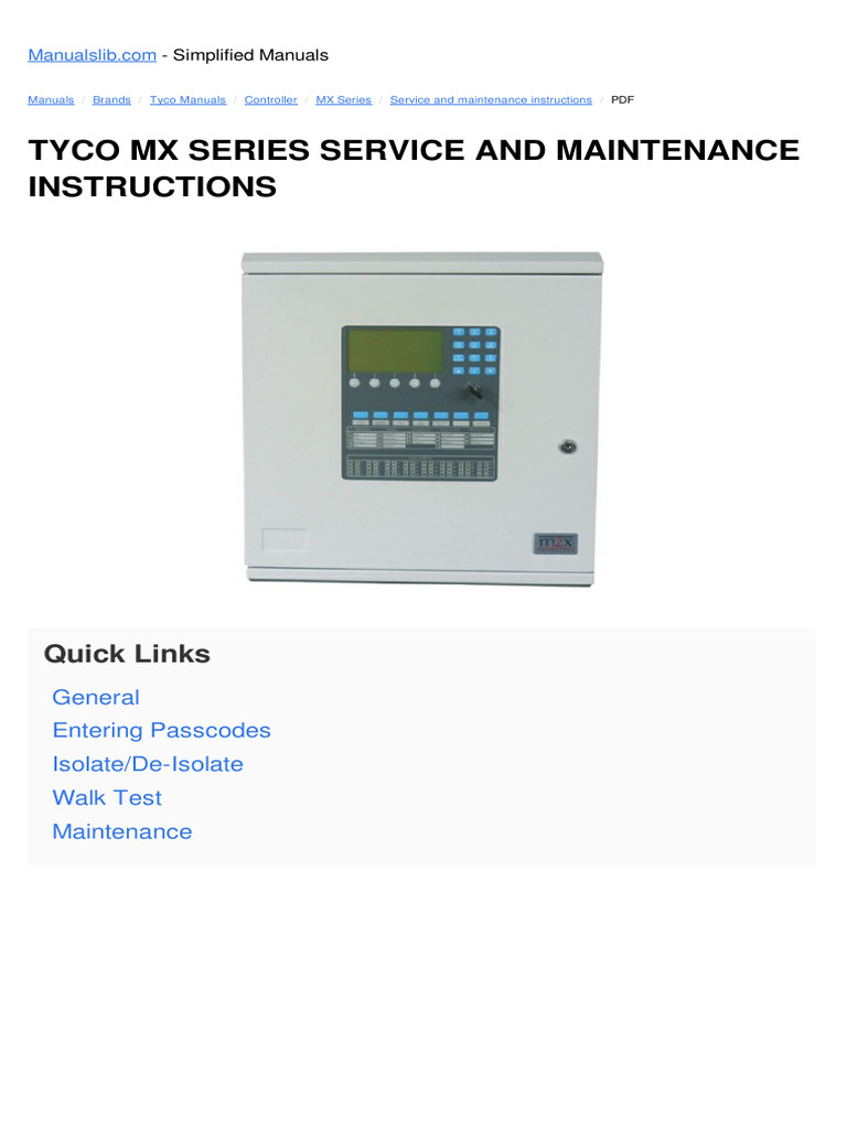 Tyco MX Series Service Manual Guide | PDF | Computing | Computer