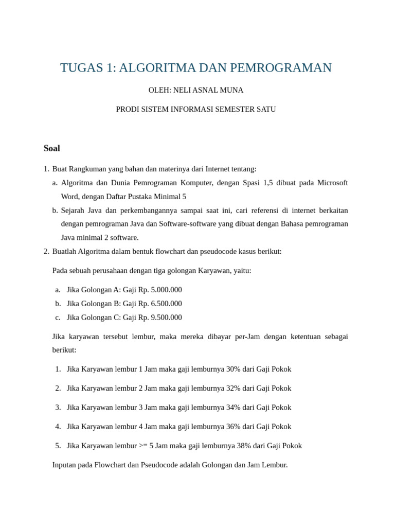 Algoritma dan Pemrograman Java | PDF