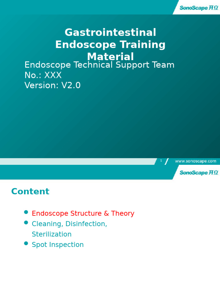 Endoscope Training Material Overview | PDF | Disinfectant | Optical Fiber