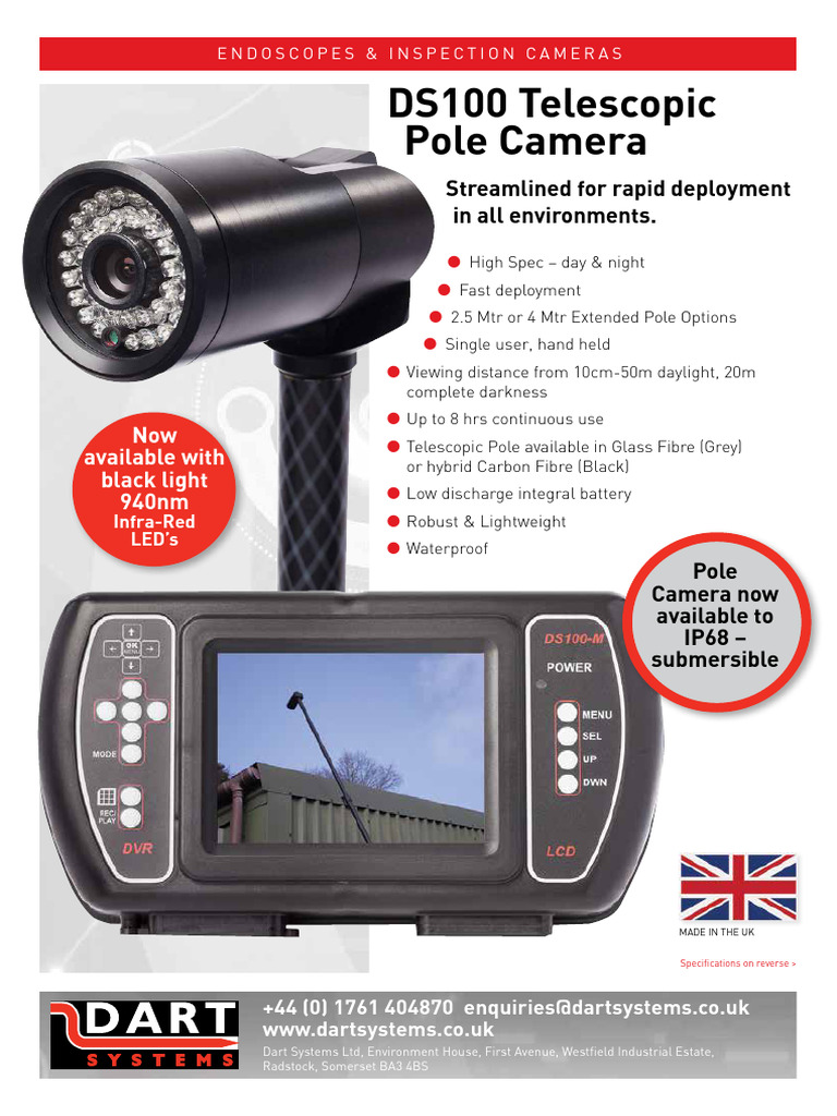DS100 Telescopic Pole Camera Specs | PDF | Camera | Display Resolution