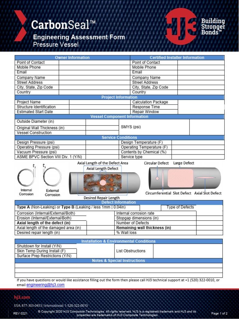 Pressure Vessel EAF Fillable PDF R0221 | PDF | Mechanical Engineering ...