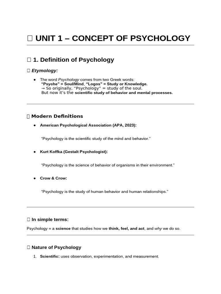 Understanding Psychology: Concepts & Trends | PDF | Psychology | Mind