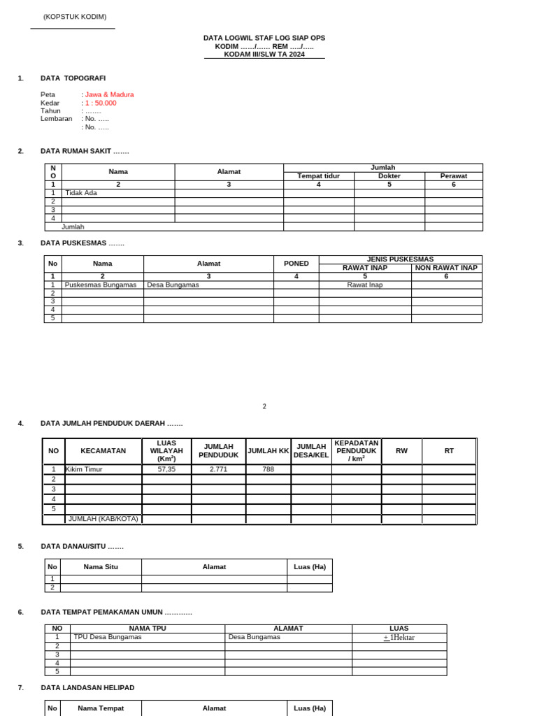 Format Data Logwil | PDF