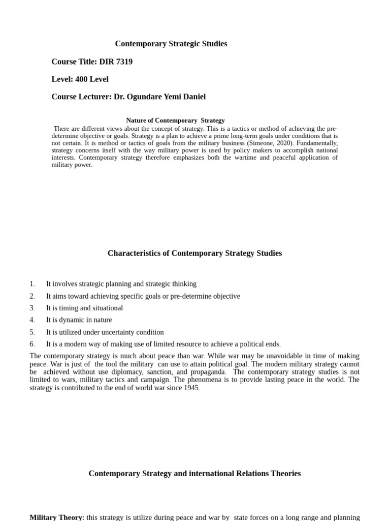 Contemporary Military Strategy Overview | PDF | Arms Control | Crime ...
