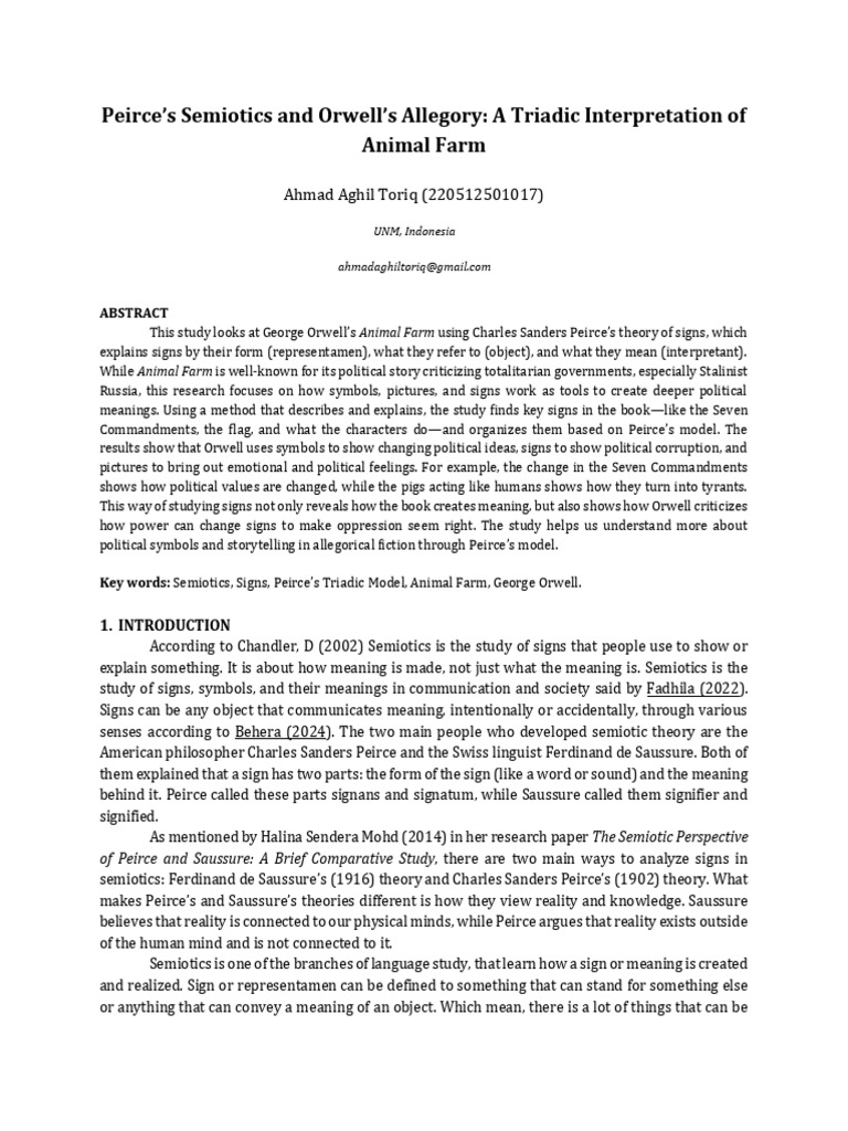 Ahmad Aghil Toriq Semiotic Project | PDF | Semiotics | Semantics
