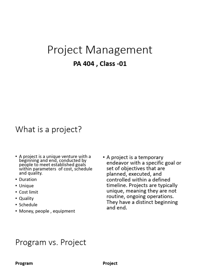 Understanding Project Management Basics | PDF | Project Management ...