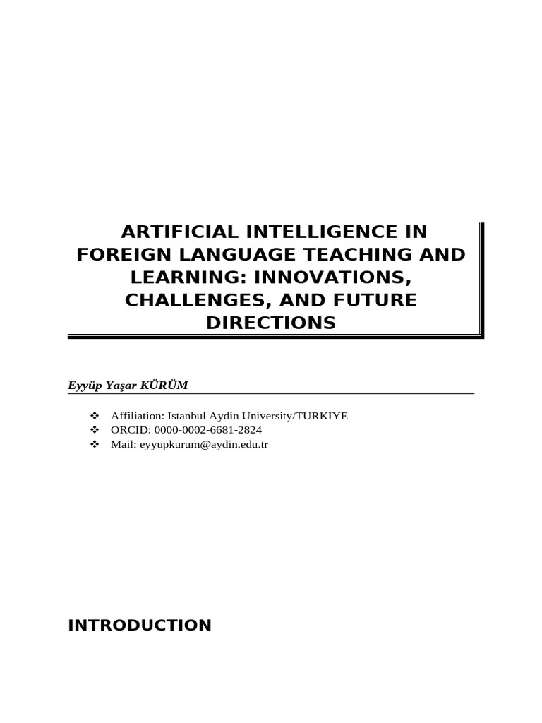 Teaching AI To Young Learners | PDF | Intelligence (AI) & Semantics ...