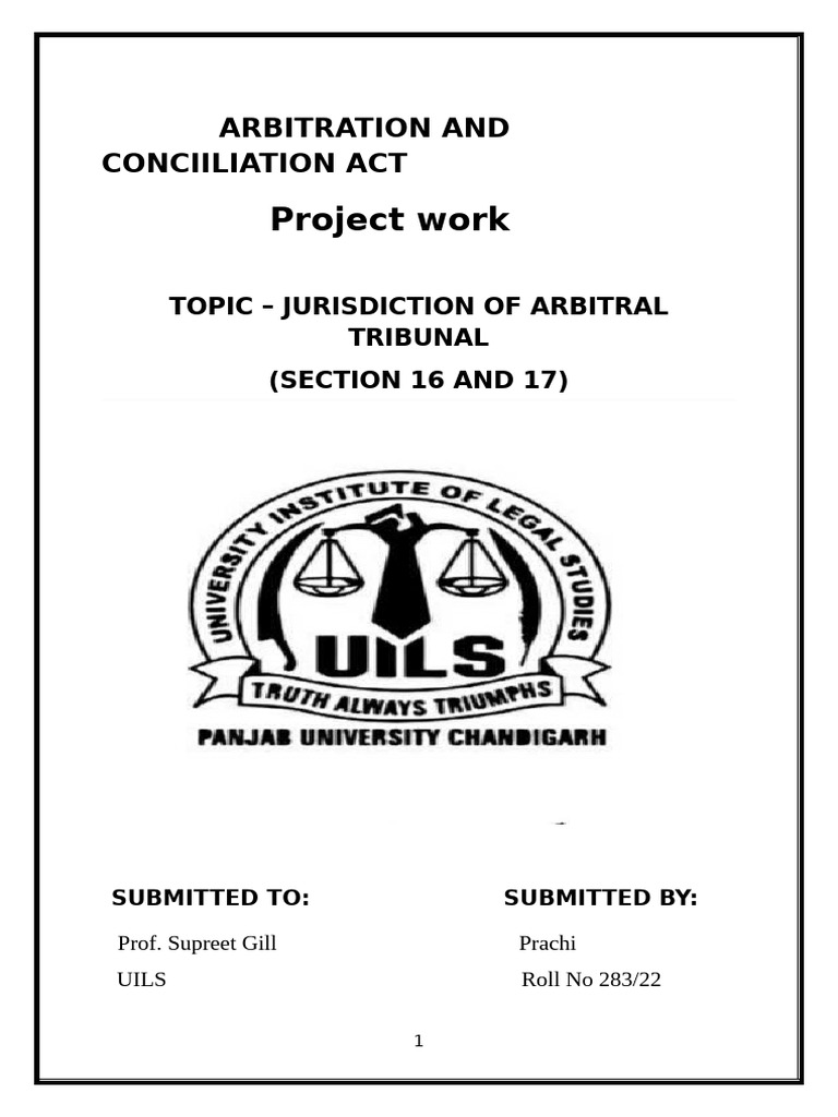 Jurisdiction of Arbitral Tribunal Explained | PDF | Arbitration ...