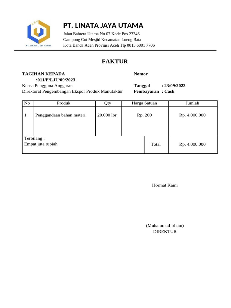 230923_Invoice DPR Penggandaan | PDF