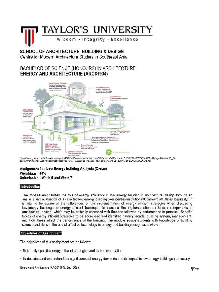 Low Energy Building Analysis Assignment | PDF | Green Building ...